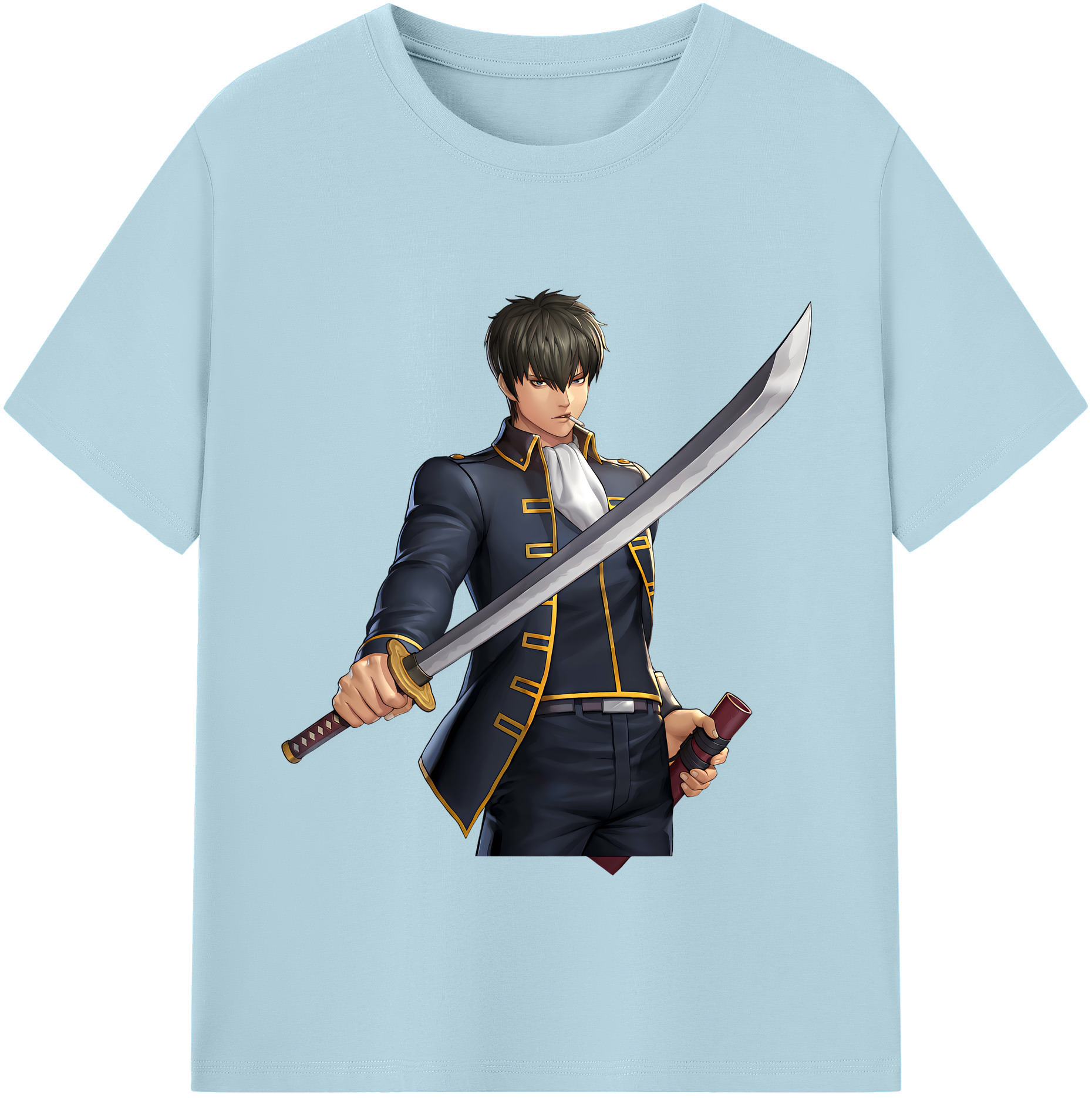 （画像用） ぎんたま 坂田銀時（さかたぎんとき） 神楽 志村新八（しむら しんぱち） GINTAMA Sakata Gintoki Kagura Shimura Shinpachi 綿100％半袖Tシャツ（フロントプリント）